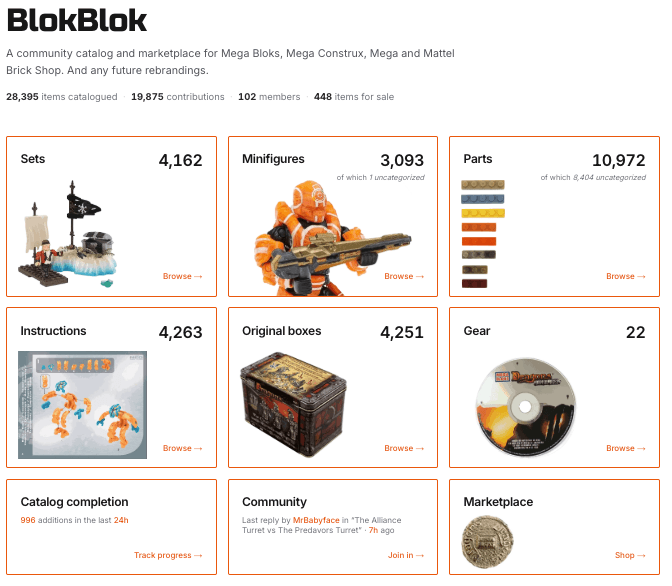 BlokBlok — community catalogue home